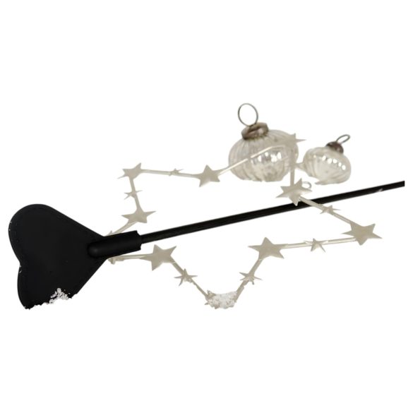 Širdis - silikoninis botagėlis - juodas