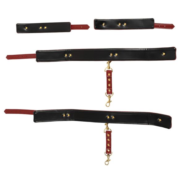 Bad Kitty - rankų ir šlaunų antrankių rinkinys - raudonas