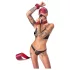 Bad Kitty - bondage rinkinys - 7 dalių - raudonas