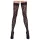 Cottelli Legwear - raštuotos kojinės su nėriniais - juodos, leopardinis raštas