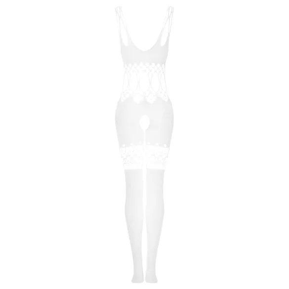 Obsessive G330 - permatomas raštuotas kombinezonas (baltas) - XL/2XL
