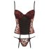 Cottelli - Rožinė korsetas ir stringai (raudona) - 85C/L