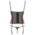 Cottelli - Rožinė korsetas ir stringai (raudona) - 85C/L