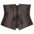 Cottelli Plus Size - juodas satino korsetas