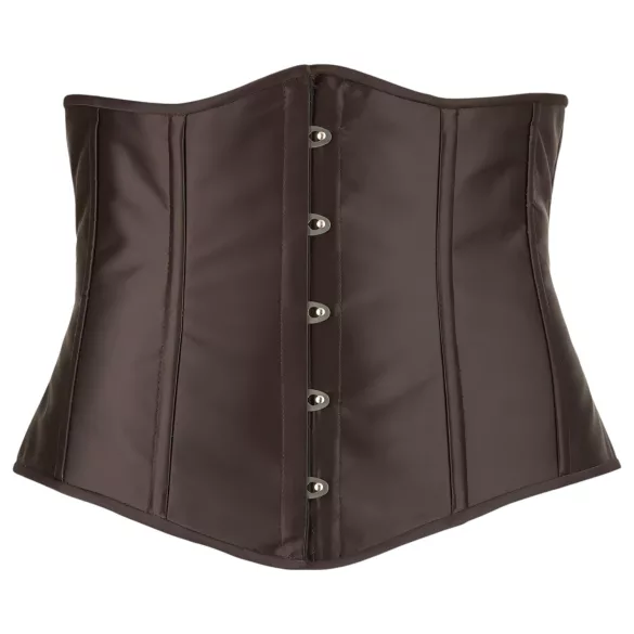 Cottelli Plus Size - satino korsetas - juodas - 2XL