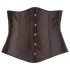 Cottelli Plus Size - satino korsetas - juodas - 2XL