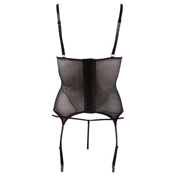 Cottelli - blizganti dryžuota permatoma palaidinė - juoda - L