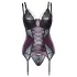 Cottelli Curves - nėrinių korsetas apatinių rinkinys (violetinis)