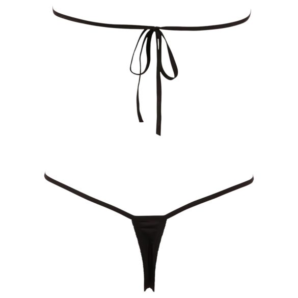 NO:XQSE - atviras bodis su kristalais - juodas (S-L)