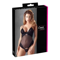   Cottelli - moteriškas body - reguliuojamas, veliūrinis - juodas - 80B/M