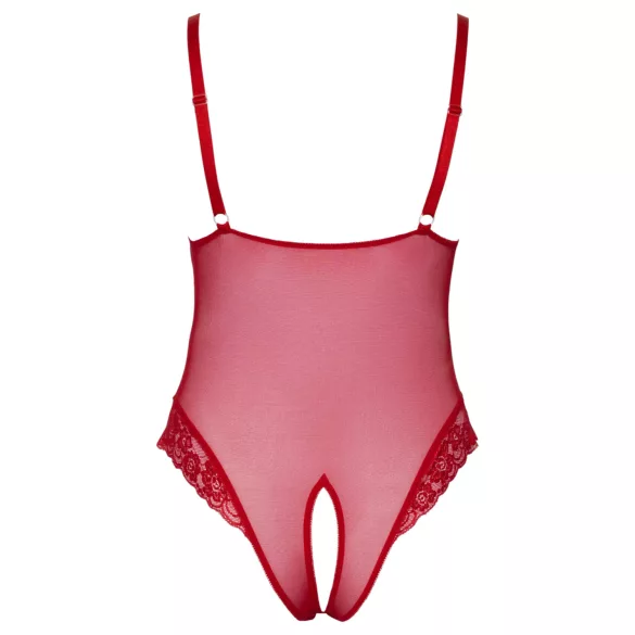 Cottelli Curves - permatoma nėriniuota bodis - raudona