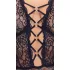 Cottelli Curves Plus Size - permatomas raštuotas bodis - juodas