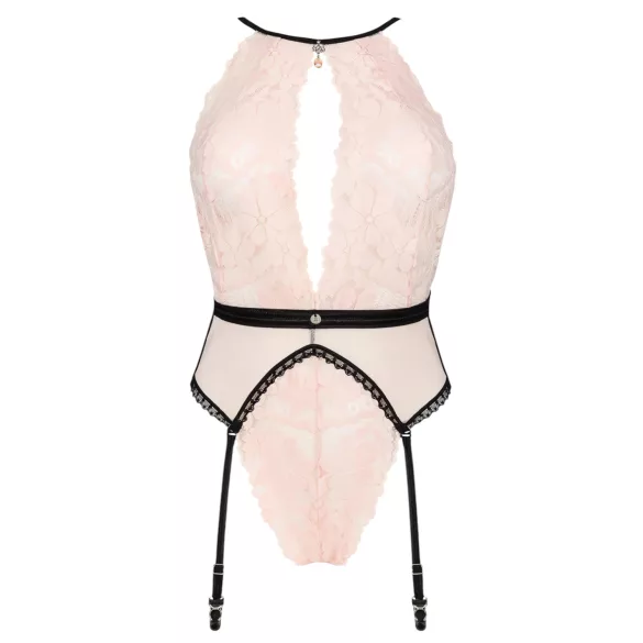 Obsessive Lilines - bodis su prisegamomis kojinėmis - rožinis - L/XL