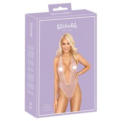 Kissable - moteriškas nėriniuotas bodis - rožinis - L/XL
