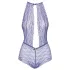 Kissable - nėriniuotas kūno kostiumas su kaklo dirželiu - violetinis - L/XL