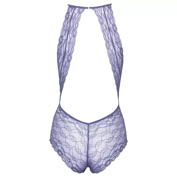 Kissable - nėriniuotas kūno kostiumas su kaklo dirželiu - violetinis - L/XL