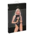 Noir - juodos spalvos gyvatės odos rašto bodis - XL