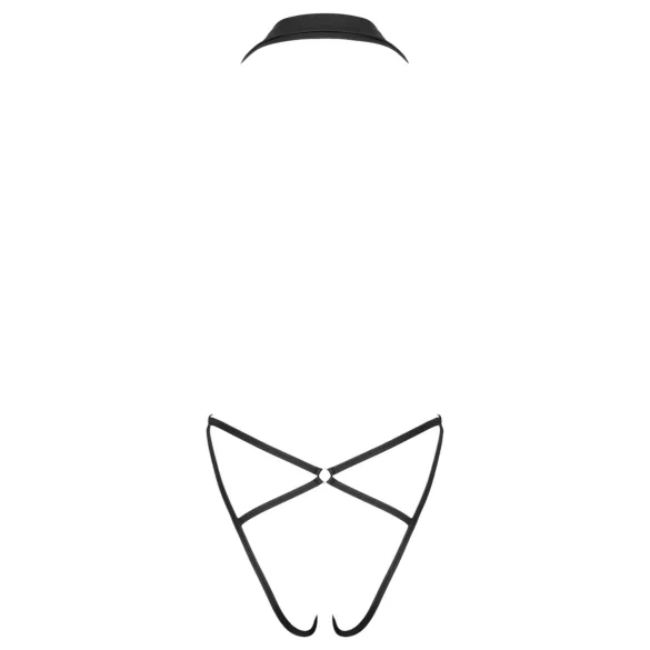 Cottelli Party - moteriškas bodis su apykakle - juodas - M/L