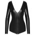 Noir - blizgantis ilgarankovis bodis (juodas) - XL