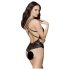 Obsessive 860-TED-1 - ypač seksuali nėriniuota glaustinukė (juoda) - L/XL