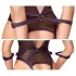 Cottelli Bondage - atvira bodis ir rankų antrankiai (juodi)