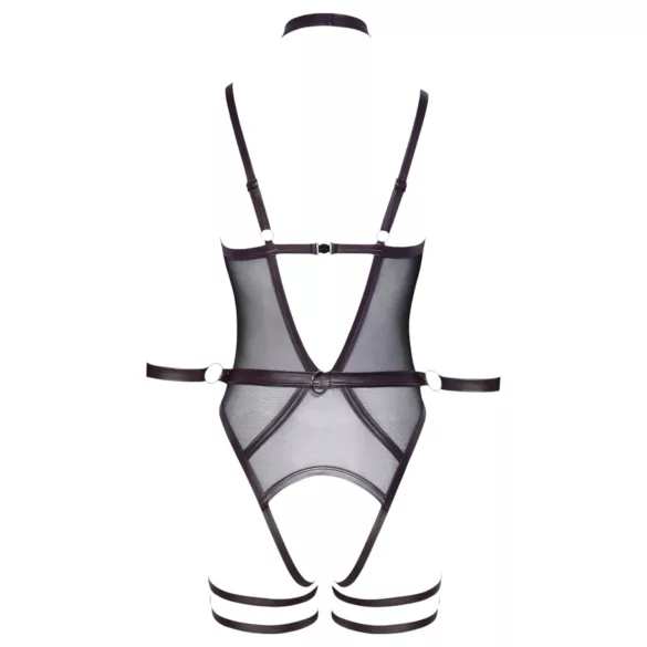 Cottelli Bondage - atvira bodis ir rankų antrankiai (juodi)