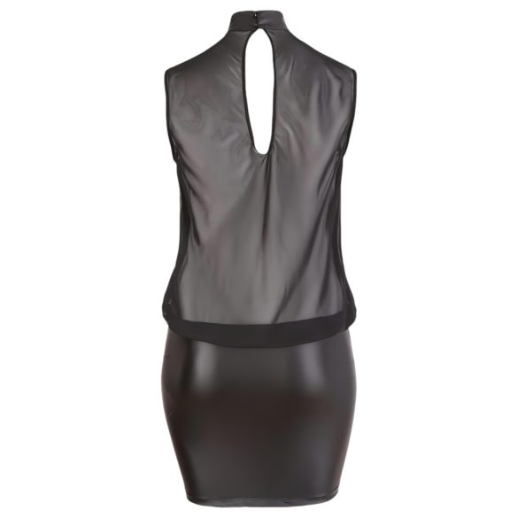 Cottelli Plus Size - blizgi šifono suknelė - juoda - 4XL