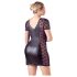Cottelli Plus - nėriniuota juoda suknelė su kaspinais - 4XL