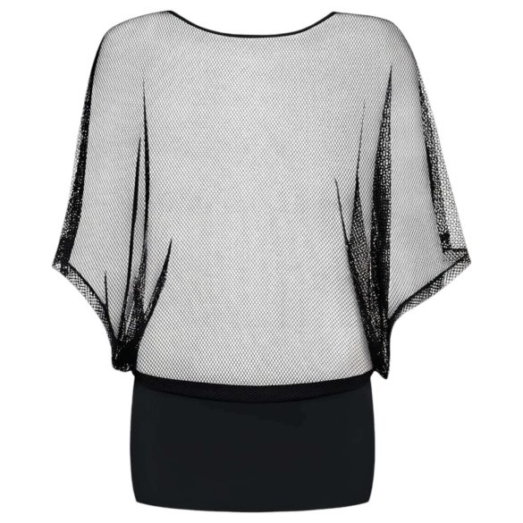 Obsessive Punker - permatoma mini suknelė ir stringai - juoda - L/XL