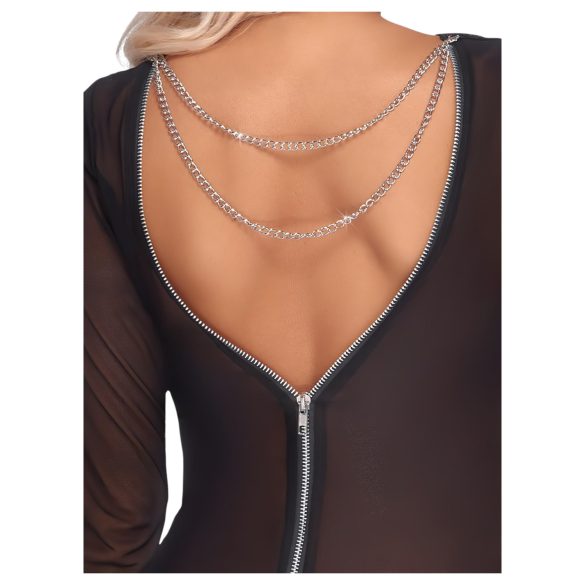 Cottelli Party - permatoma suknelė su užtrauktuku - juoda - L