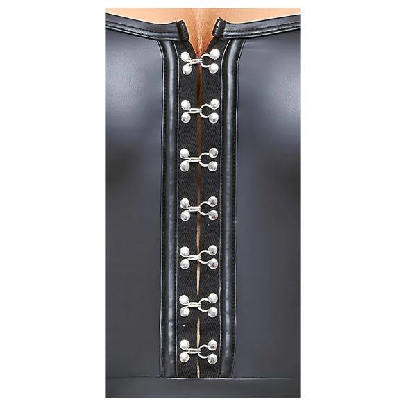 Cottelli - blizgi mini suknelė su klostuotu sijonu - juoda - M