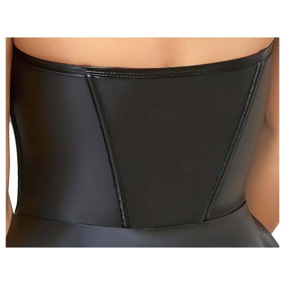 Cottelli - blizgi mini suknelė su klostuotu sijonu - juoda - M