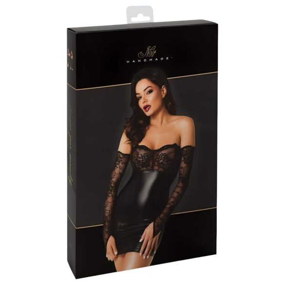 Noir - blizganti suknelė su nėriniais (juoda) - L