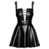Noir - priekyje suvarstomas mini suknelė (juoda) - M