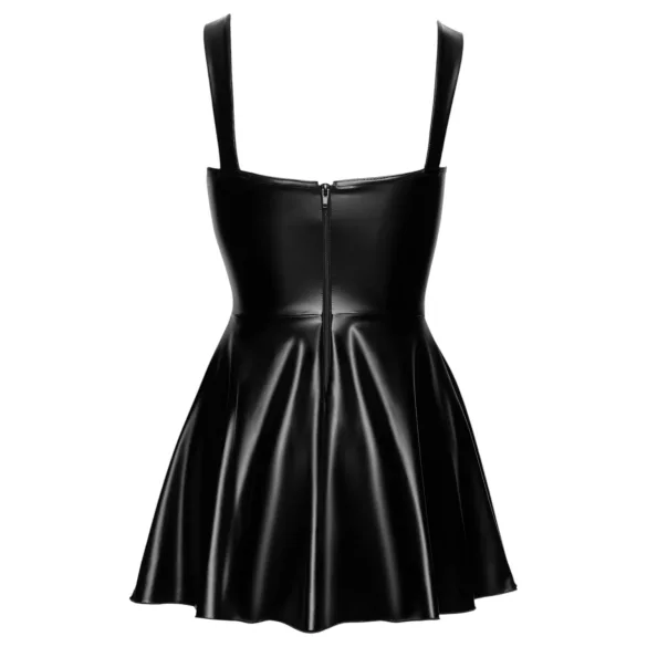 Noir - priekyje suvarstomas mini suknelė (juoda) - M