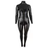 Cottelli Plus Size - ilgaaulnis blizgus kombinezonas - juodas - 2XL