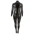 Cottelli Plus Size - ilgaaulnis blizgus kombinezonas - juodas - 3XL