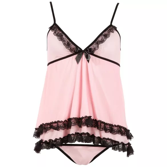 Cottelli - seksualus babydoll naktinukai - raukiniai - juoda