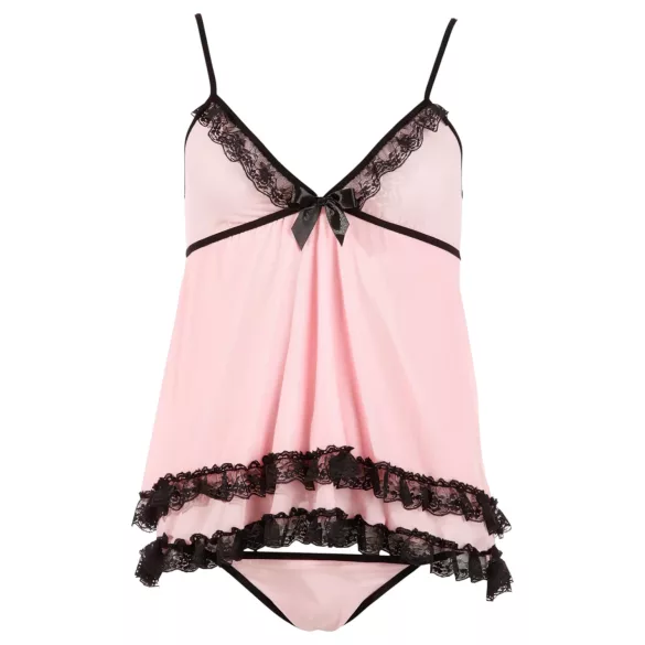 Cottelli - seksualus babydoll naktinukai - raukiniai - juoda - L