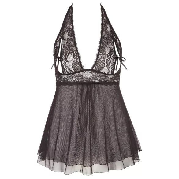 Cottelli Plus Size - naktinukai su nėriniais - juodi - platus modelis