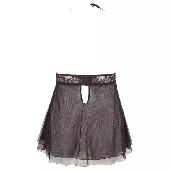 Cottelli Plus Size - naktinukai su nėriniais - juodi - platus modelis