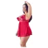 Cottelli Plus Size - nėriniuotas laisvas babydoll naktinukai - raudoni - XL