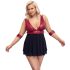 Cottelli Bondage Plius Dydis - babydoll (raudona) - 3XL