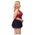 Cottelli Bondage Plius Dydis - babydoll (raudona) - 3XL