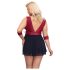 Cottelli Bondage Plius Dydis - babydoll (raudona) - 3XL