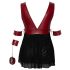 Cottelli Bondage Plius Dydis - babydoll (raudona) - 3XL