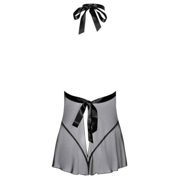 Kissable - naktinukai su kaklo dirželiu - nėriniai - juodi - L/XL