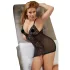 Cottelli Plus Size - naktinukai didesniems dydžiams - permatomi nėriniai - juodi