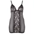 Cottelli Plus Size - naktinukai didesniems dydžiams - permatomi nėriniai - juodi - 2XL
