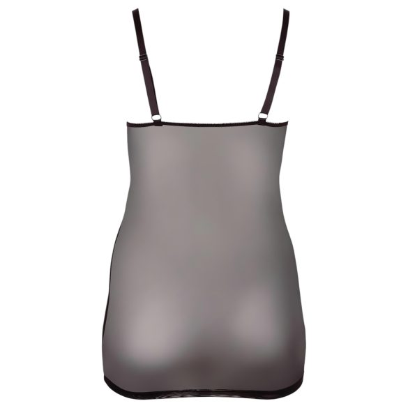 Cottelli Plus Size - nėrinių permatoma naktiniai (juoda) - 3XL
